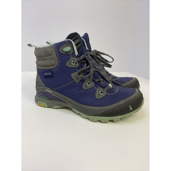 Ahnu Sugarpine Purple Grey Waterproof Vibram Hiking Ankle Boots Women's - 6 - Picture 1 of 15